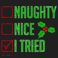 Naughty Nice I Tried Christmas Beanie thumb 2