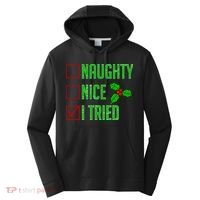 Naughty Nice I Tried Christmas Performance Fleece Hoodie thumb 0