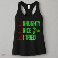 Naughty Nice I Tried Christmas Women's Tank Top thumb 3
