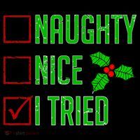 Naughty Nice I Tried Christmas Women's Tank Top thumb 5