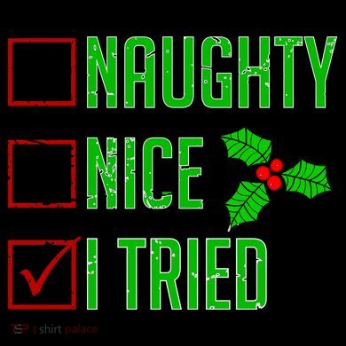 Naughty Nice I Tried Christmas Kids Colorblock Raglan Jersey