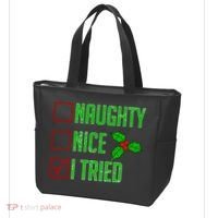 Naughty Nice I Tried Christmas Tote Bag thumb 3