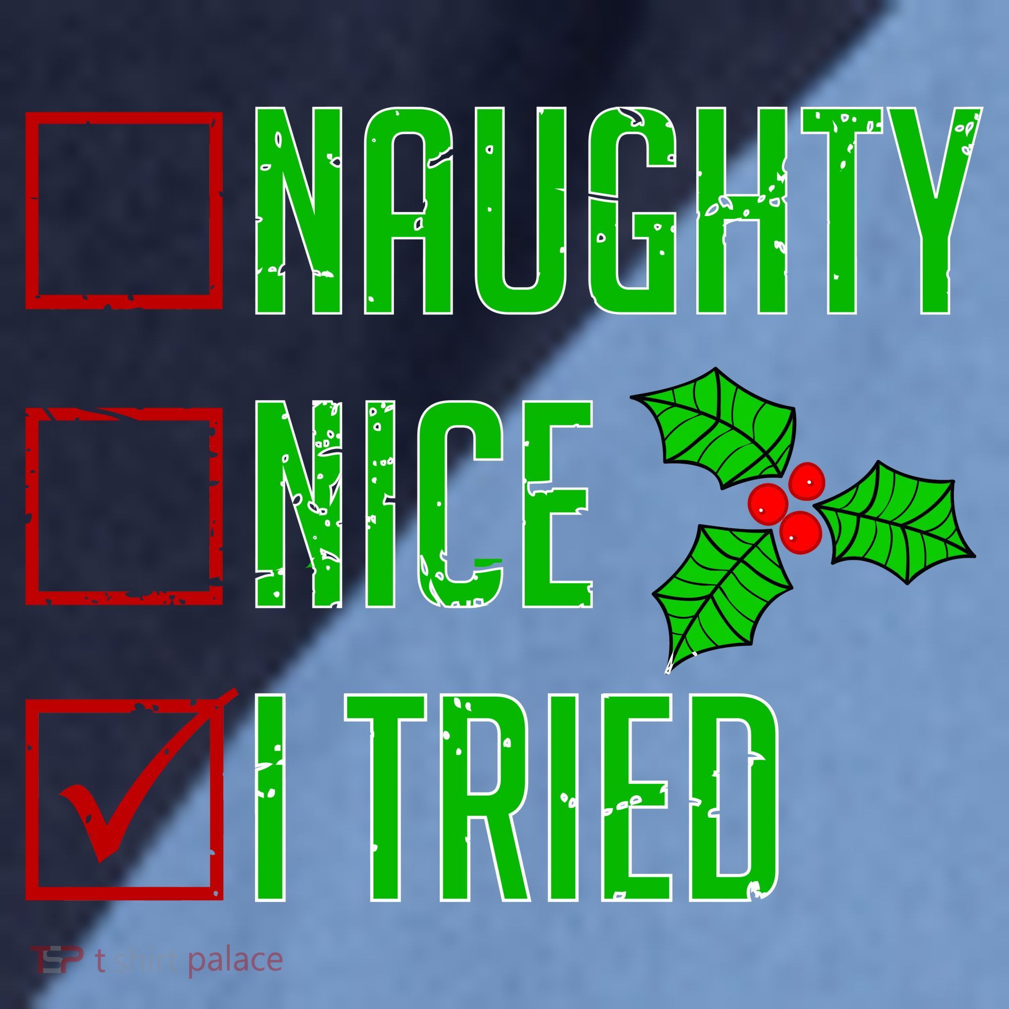 Naughty Nice I Tried Christmas Raglan Baseball Sleeve Shirt