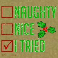 Naughty Nice I Tried Christmas Garment-Dyed Women's Muscle Tee thumb 6