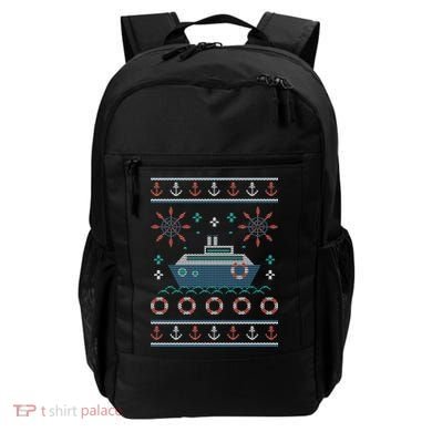 Nautical Ship Boat Ugly Christmas Sweater Backpack