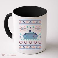 Nautical Ship Boat Ugly Christmas Sweater Coffee Mug thumb 0