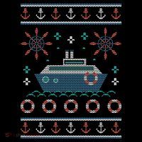Nautical Ship Boat Ugly Christmas Sweater Ornament thumb 1