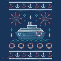 Nautical Ship Boat Ugly Christmas Sweater Visor thumb 3