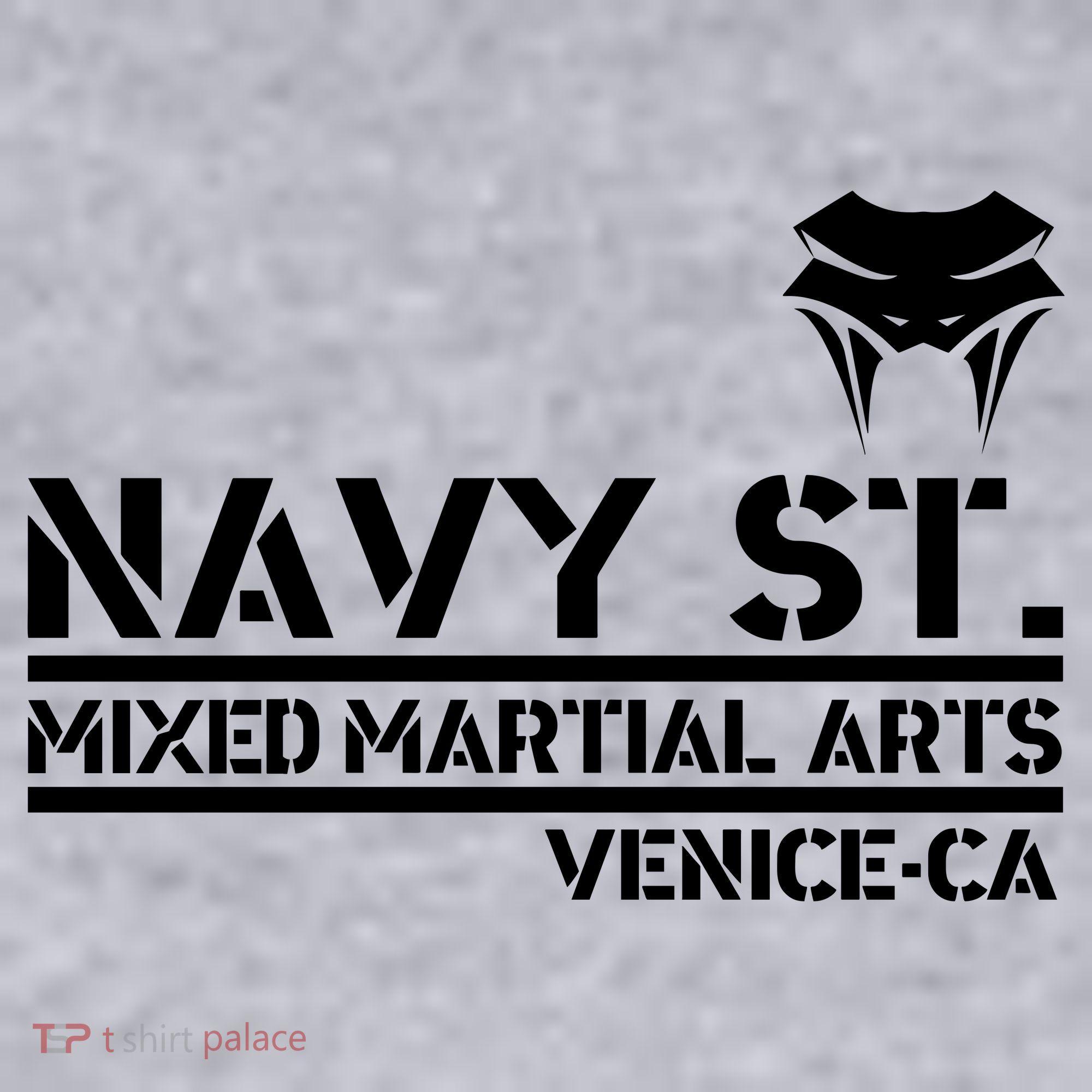 Navy St Mix Martial Arts Venice California Snake Logo Women's Racerback Cropped Tank