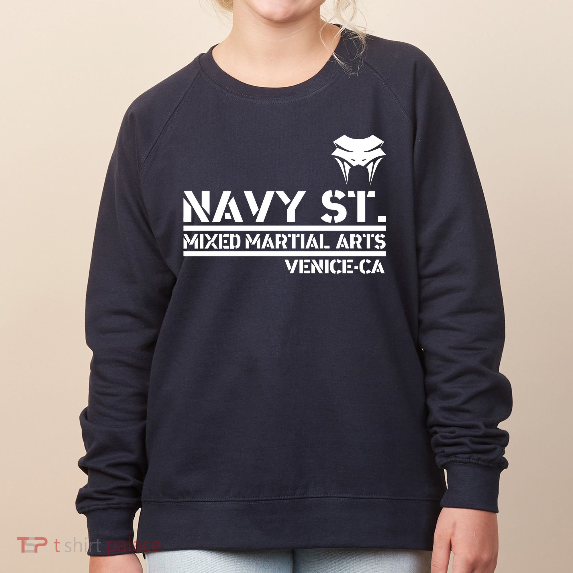 Navy St Mix Martial Arts Venice California Snake Logo Women's Sweatshirt