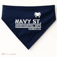 Navy St Mix Martial Arts Venice California Snake Logo USA-Made Doggie Bandana thumb 0