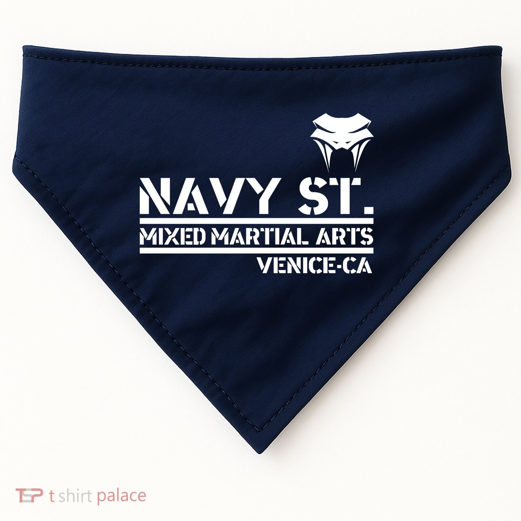 Navy St Mix Martial Arts Venice California Snake Logo USA-Made Doggie Bandana