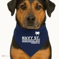 Navy St Mix Martial Arts Venice California Snake Logo USA-Made Doggie Bandana thumb 1