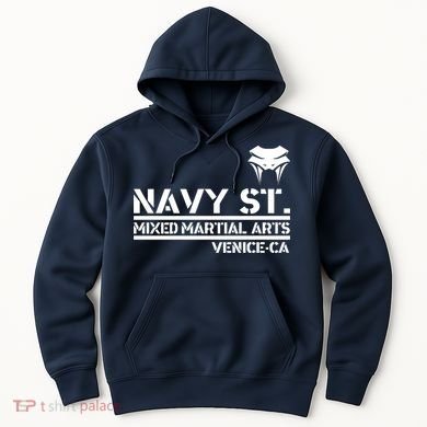 Navy St Mix Martial Arts Venice California Snake Logo Hoodie