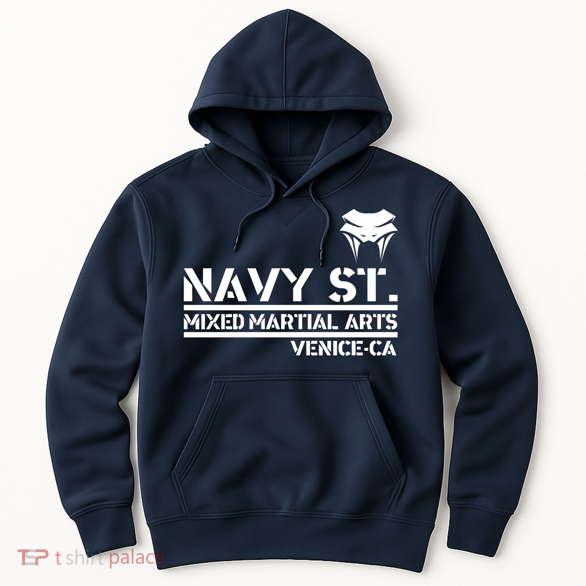 Navy St Mix Martial Arts Venice California Snake Logo Hoodie