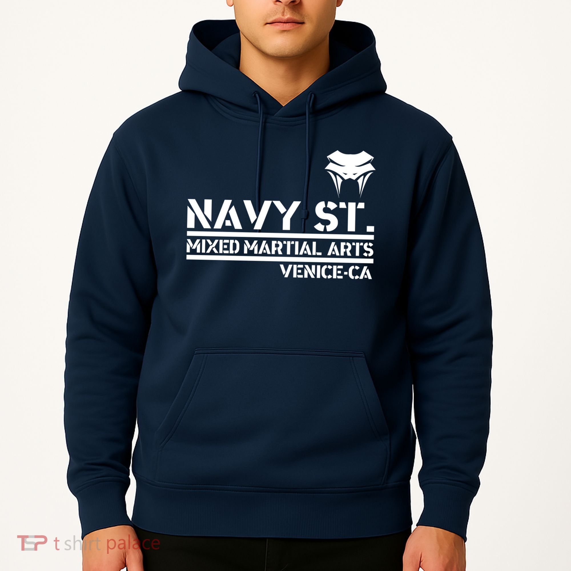 Navy St Mix Martial Arts Venice California Snake Logo Hoodie