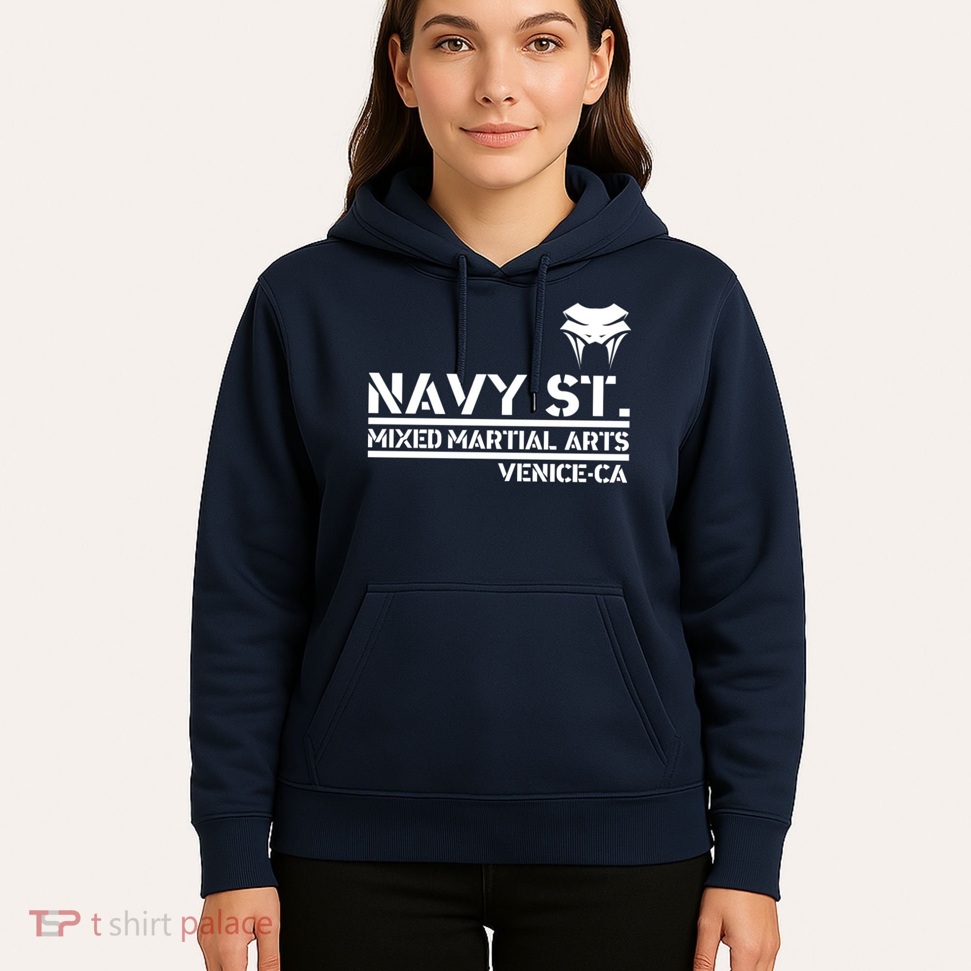 Navy St Mix Martial Arts Venice California Snake Logo Hoodie