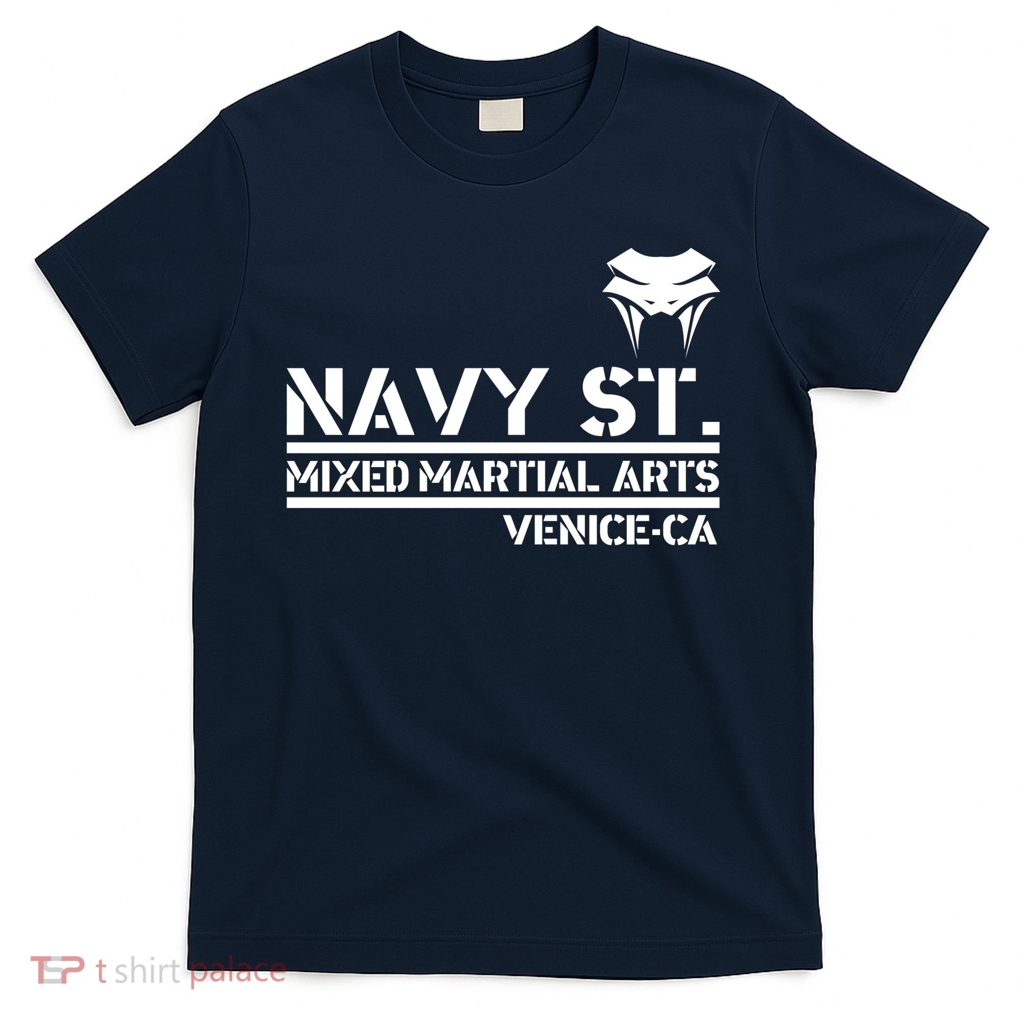 Navy St Mix Martial Arts Venice California Snake Logo T-Shirt