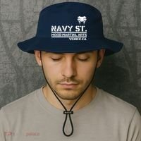 Navy St Mix Martial Arts Venice California Snake Logo Bucket Hat thumb 2