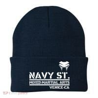 Navy St Mix Martial Arts Venice California Snake Logo Beanie thumb 0