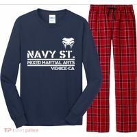 Navy St Mix Martial Arts Venice California Snake Logo Long Sleeve Pajama Set thumb 0