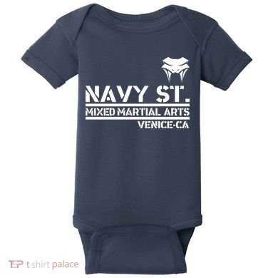 Navy St Mix Martial Arts Venice California Snake Logo Baby Bodysuit
