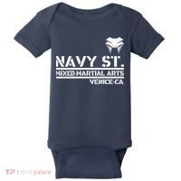 Navy St Mix Martial Arts Venice California Snake Logo Baby Bodysuit thumb 0