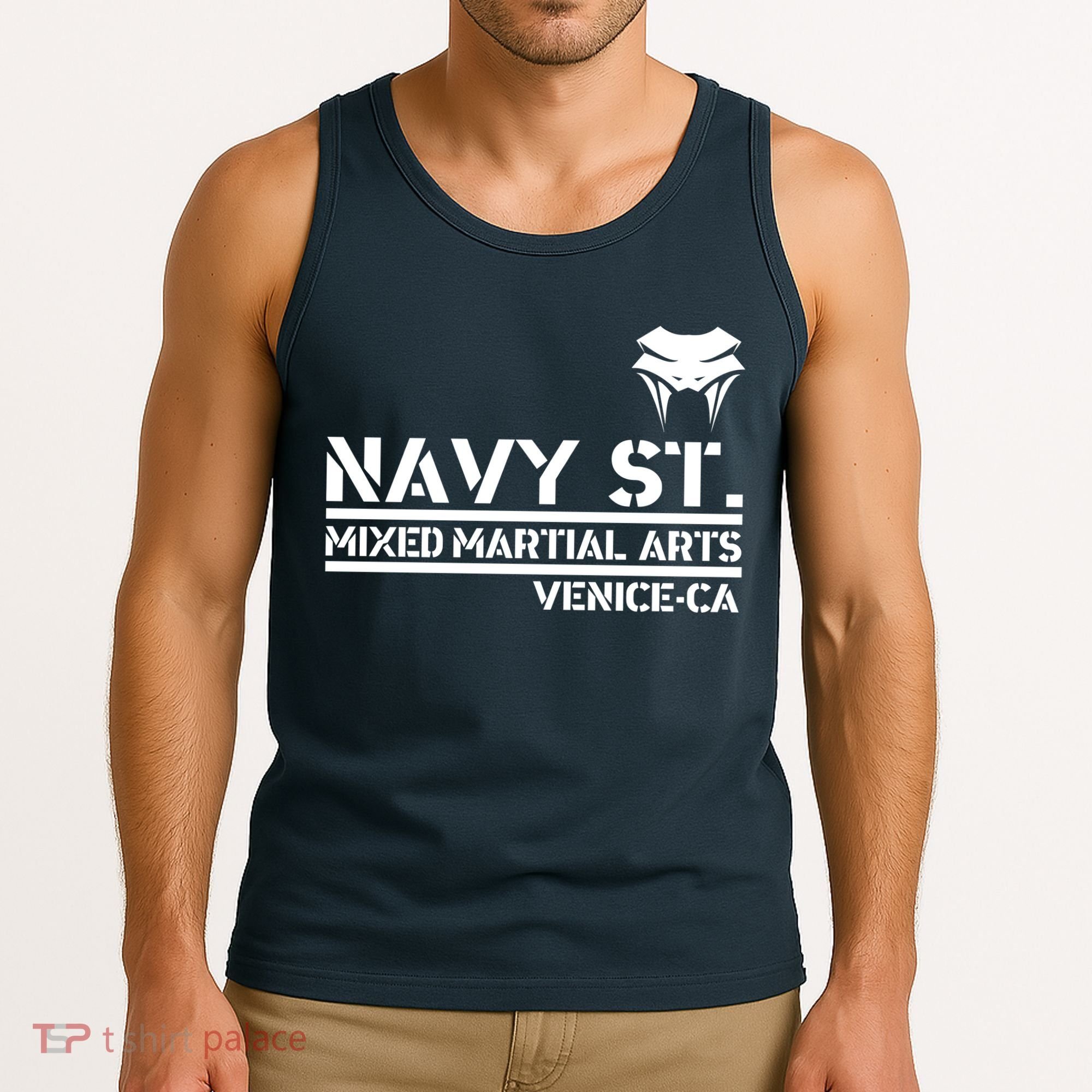 Navy St Mix Martial Arts Venice California Snake Logo Tank Top