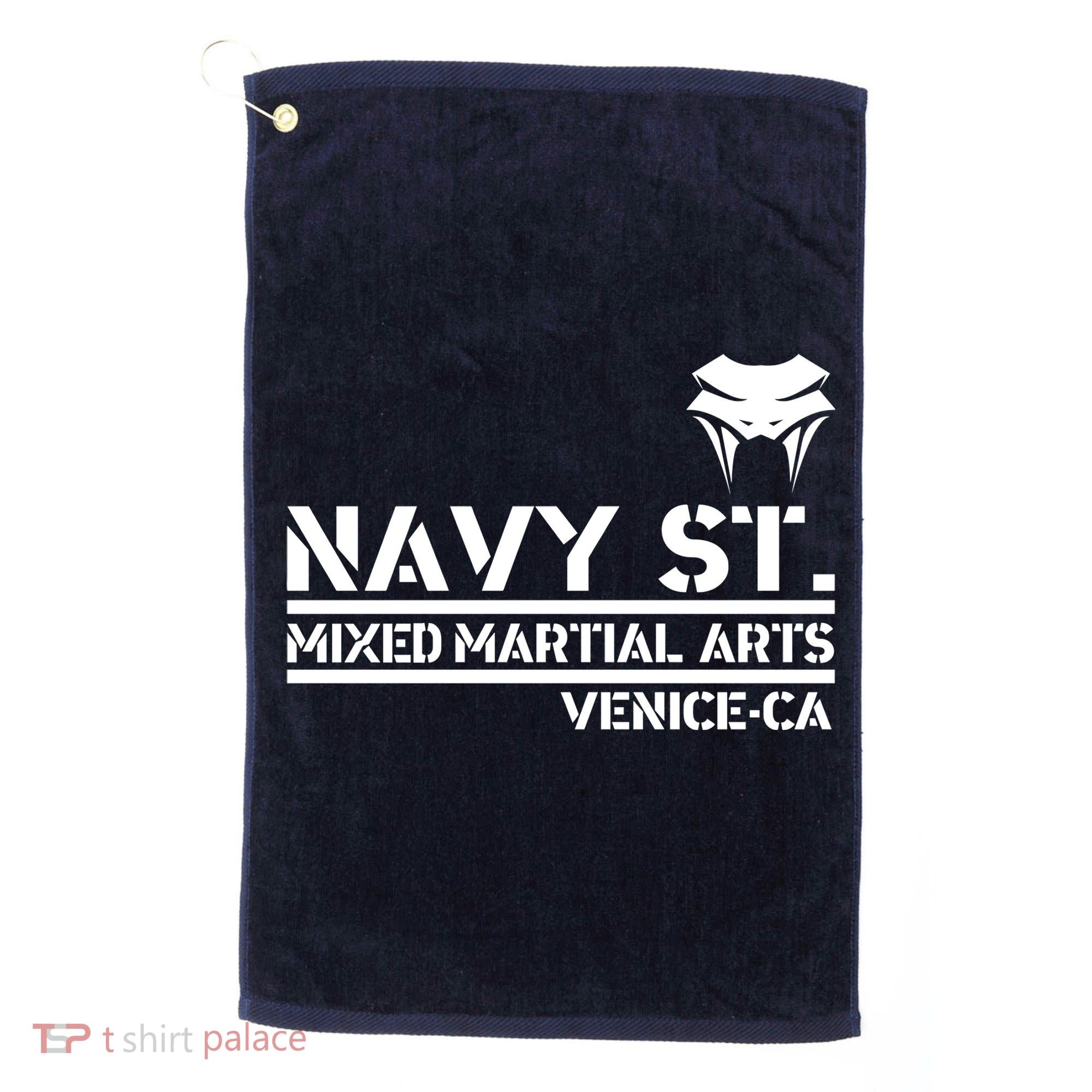 Navy St Mix Martial Arts Venice California Snake Logo Golf Towel