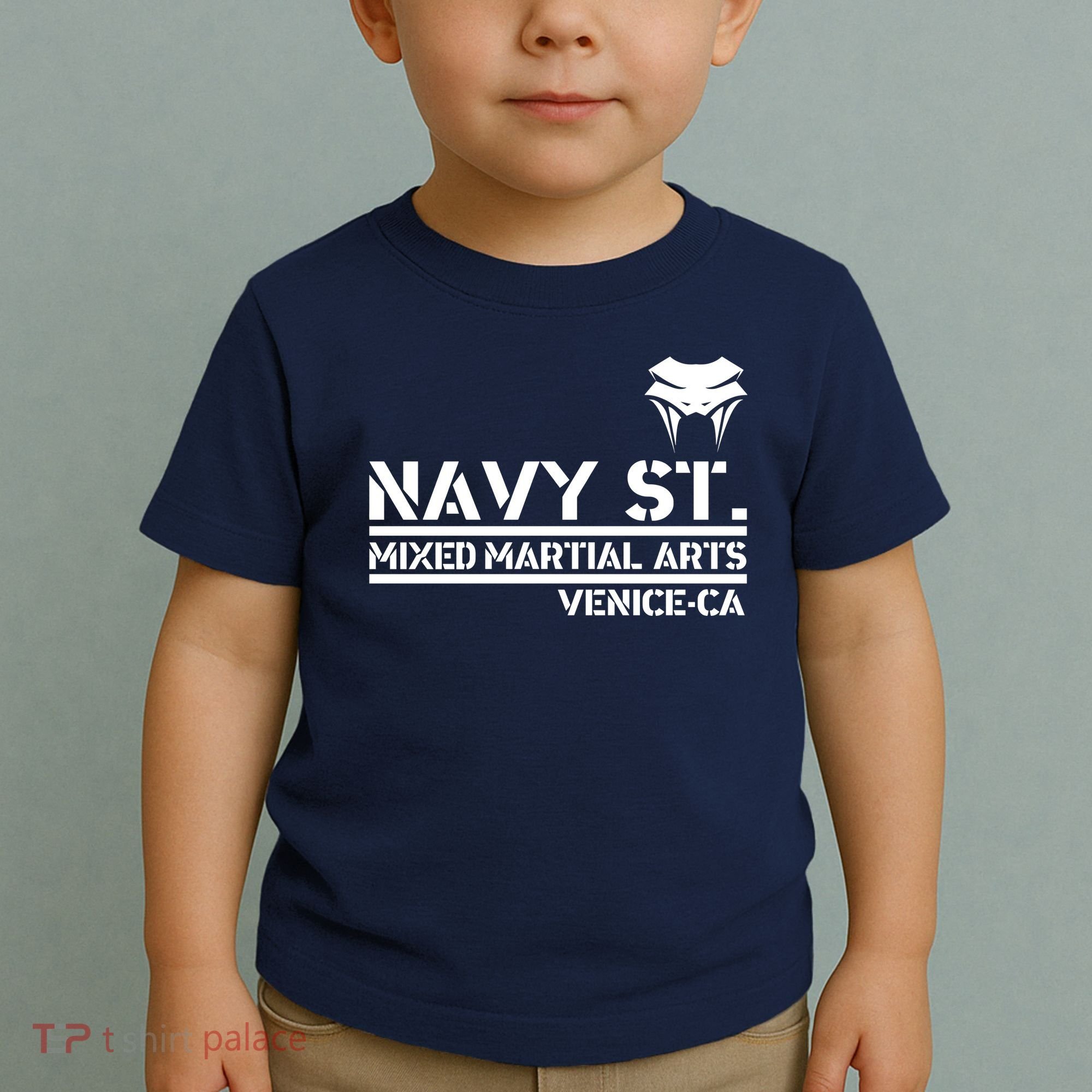 Navy St Mix Martial Arts Venice California Snake Logo Toddler T-Shirt