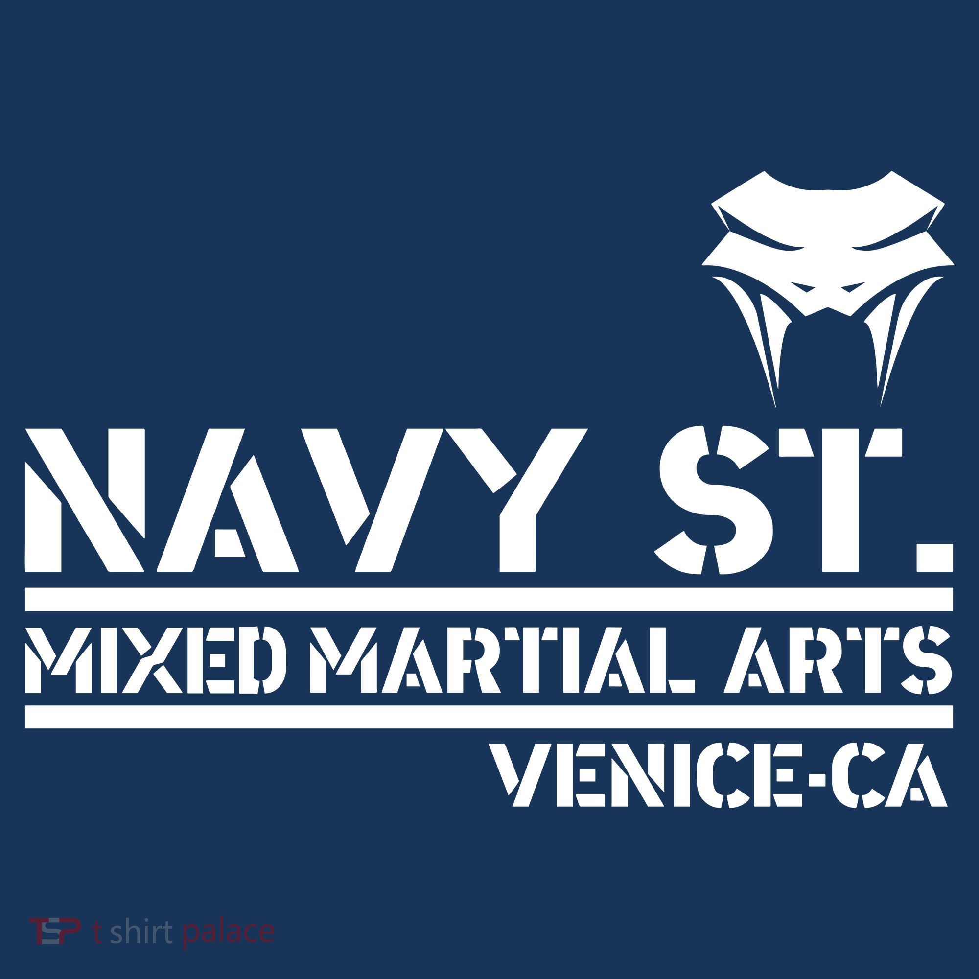 Navy St Mix Martial Arts Venice California Snake Logo Visor