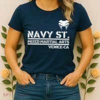 Navy St Mix Martial Arts Venice California Snake Logo Women's T-Shirt thumb 2