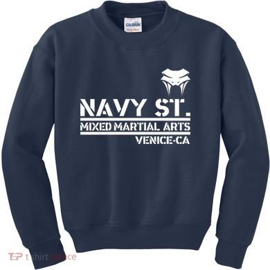 Navy St Mix Martial Arts Venice California Snake Logo Kids Sweatshirt
