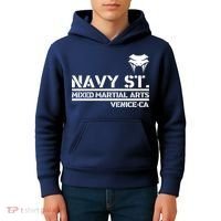 Navy St Mix Martial Arts Venice California Snake Logo Kids Hoodie thumb 4