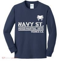 Navy St Mix Martial Arts Venice California Snake Logo Kids Long Sleeve Shirt thumb 0