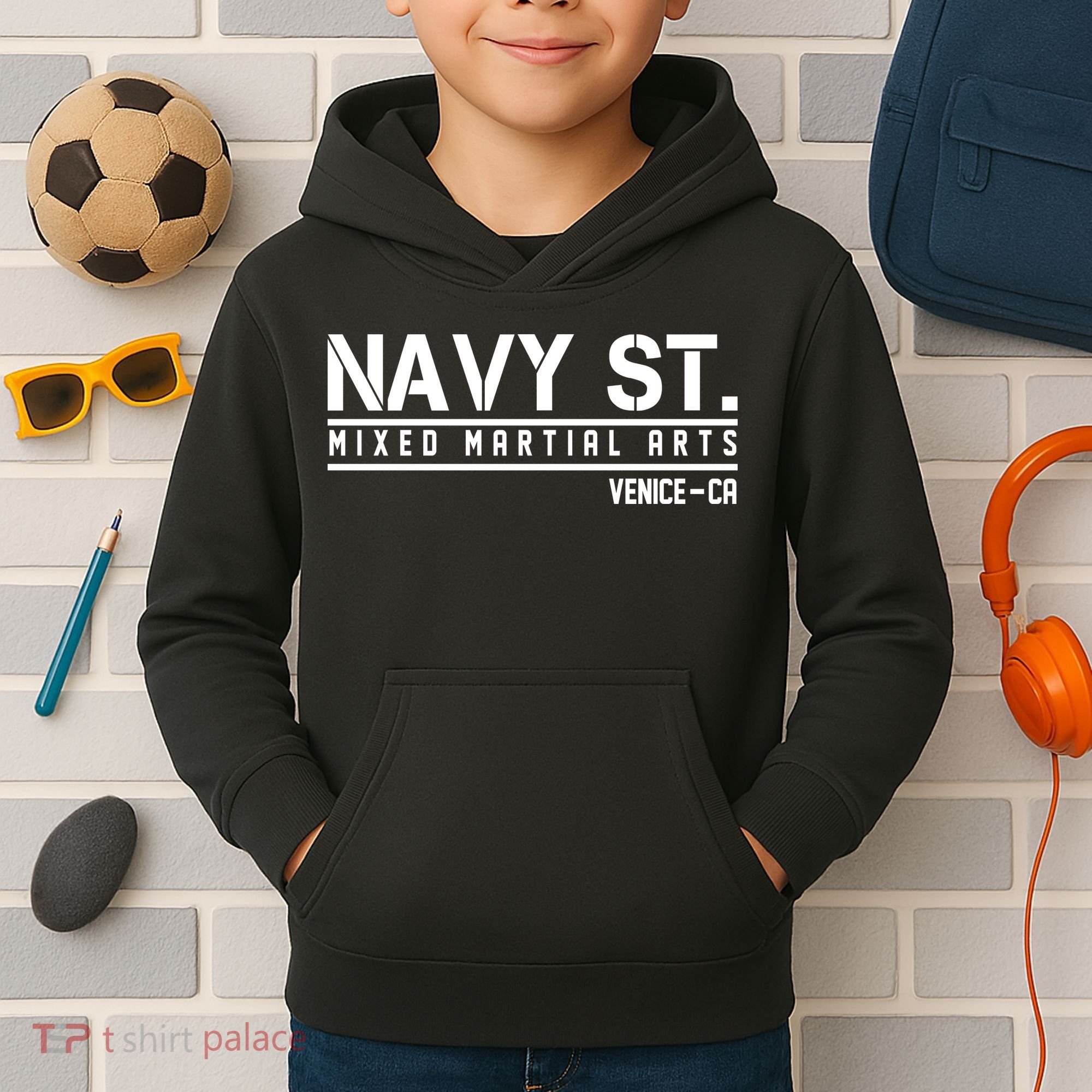 Navy St Mixed Martial Arts Vince CA Kids Hoodie
