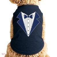 Navy Tux Tuxedo Doggie Tank thumb 0