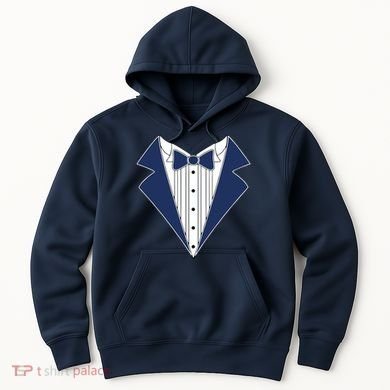 Navy Tux Tuxedo Hoodie