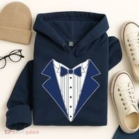 Navy Tux Tuxedo Hoodie thumb 4