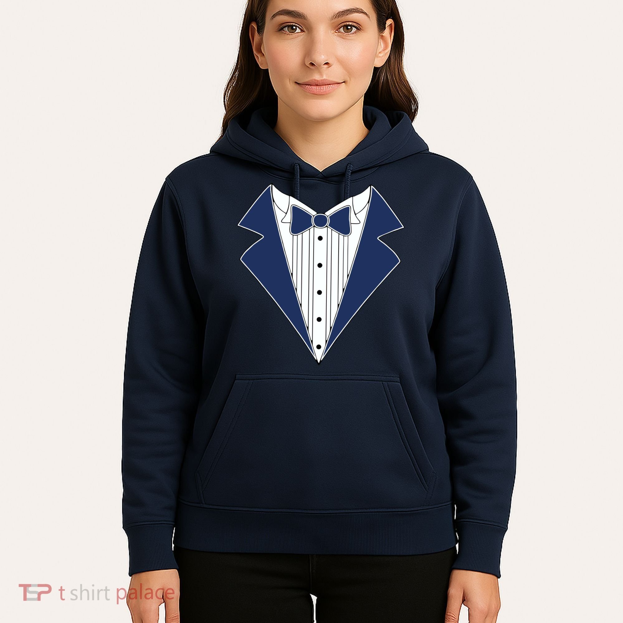Navy Tux Tuxedo Hoodie
