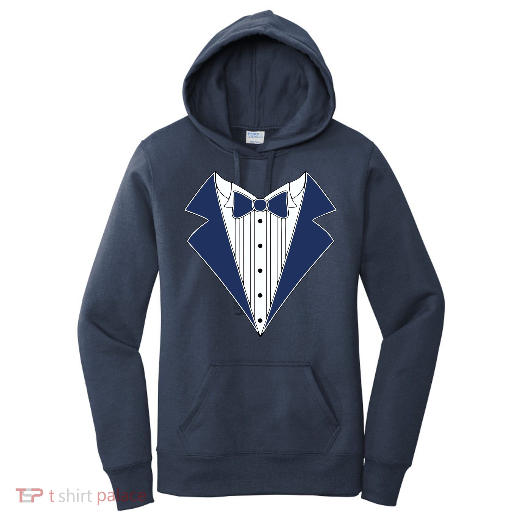 Navy Tux Tuxedo Women's Hoodie