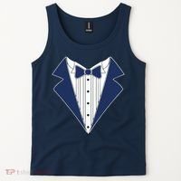Navy Tux Tuxedo Tank Top thumb 2