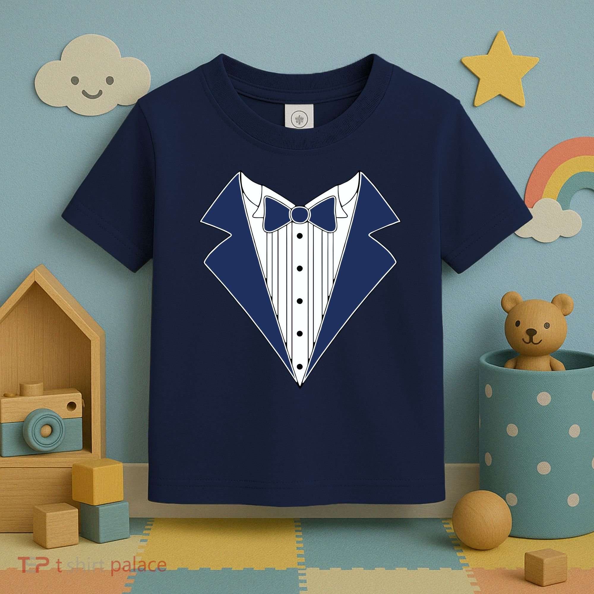 Navy Tux Tuxedo Toddler T-Shirt