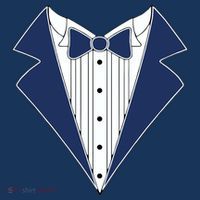 Navy Tux Tuxedo Women's Long Sleeve Shirt thumb 2
