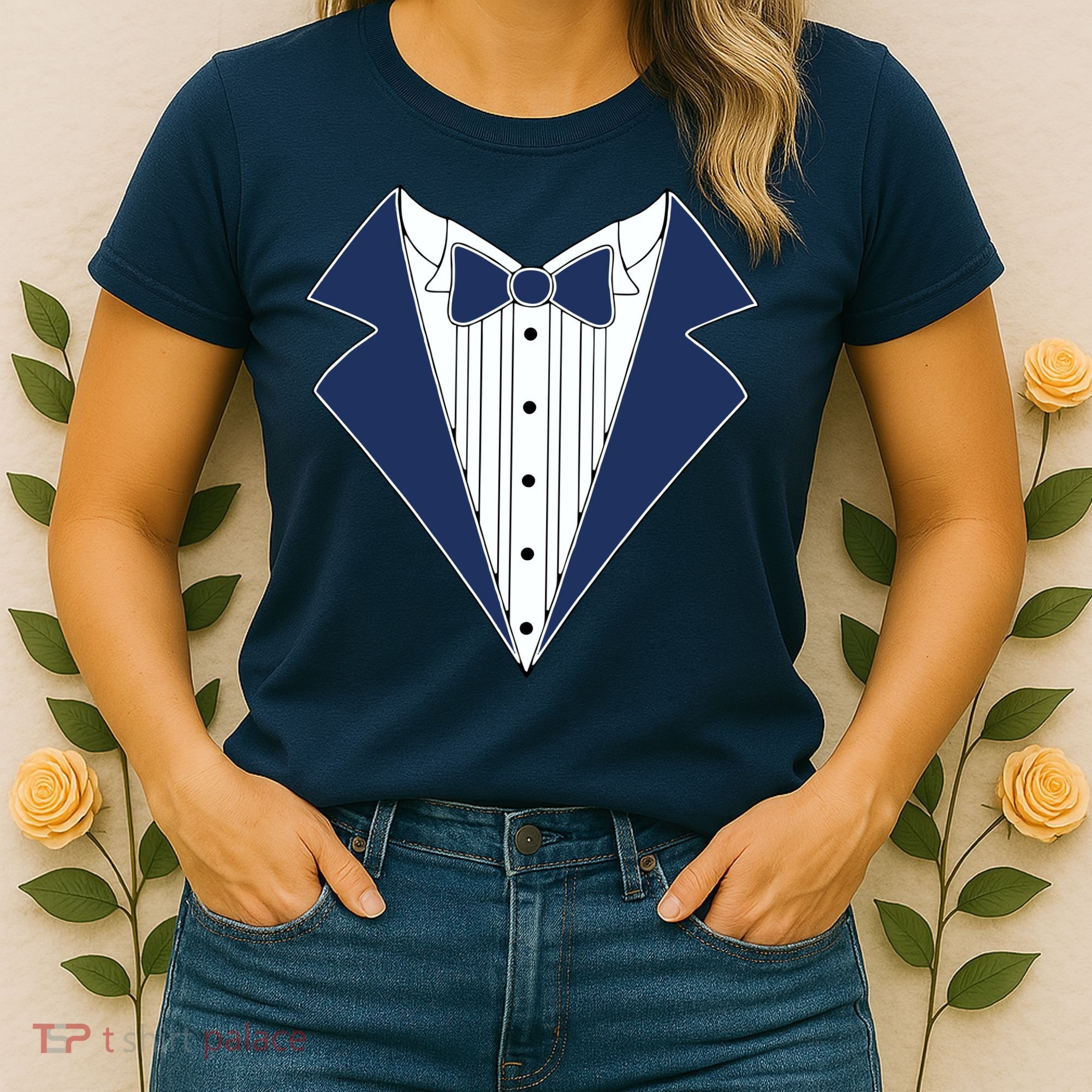 Navy Tux Tuxedo Women's T-Shirt