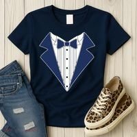 Navy Tux Tuxedo Women's T-Shirt thumb 3