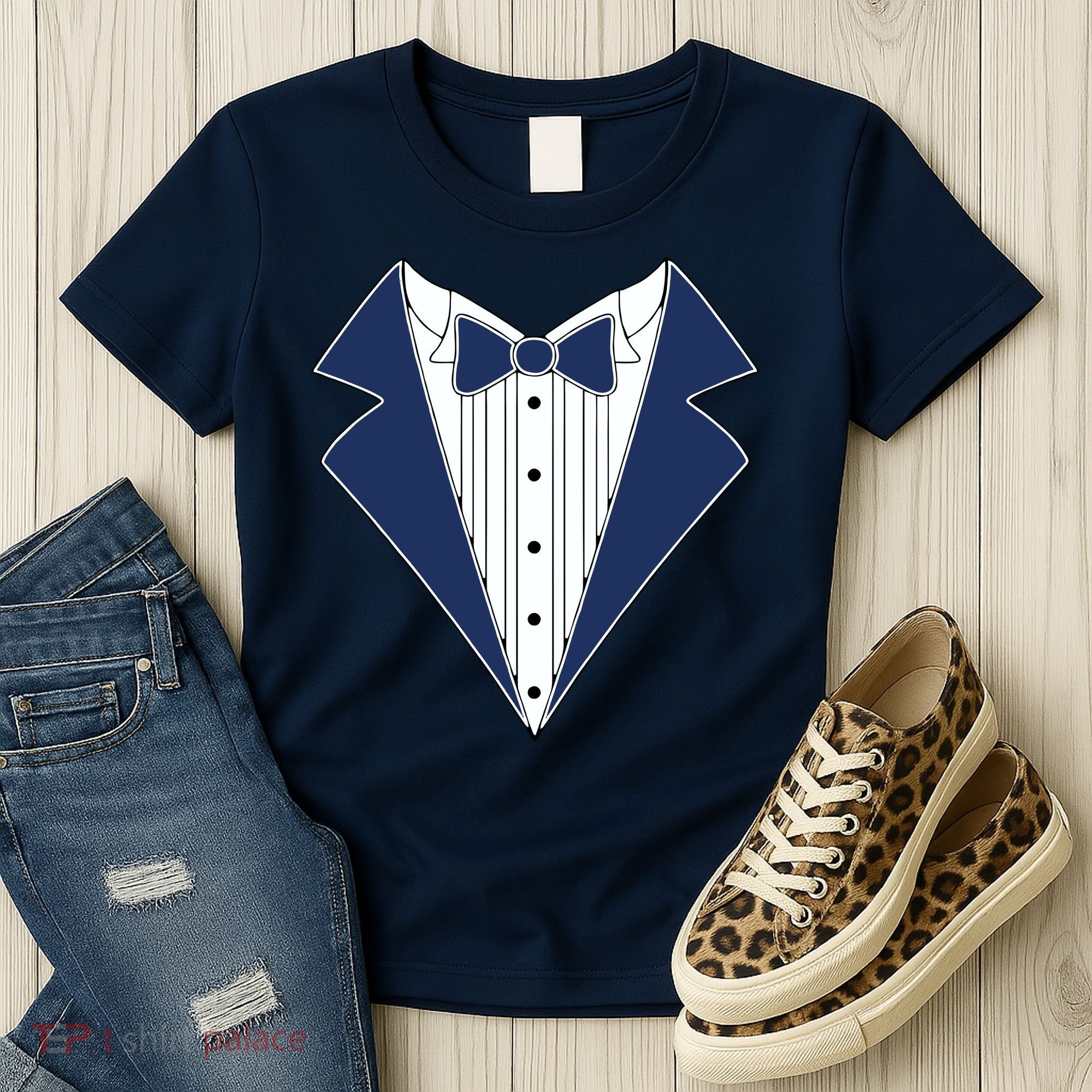 Navy Tux Tuxedo Women's T-Shirt