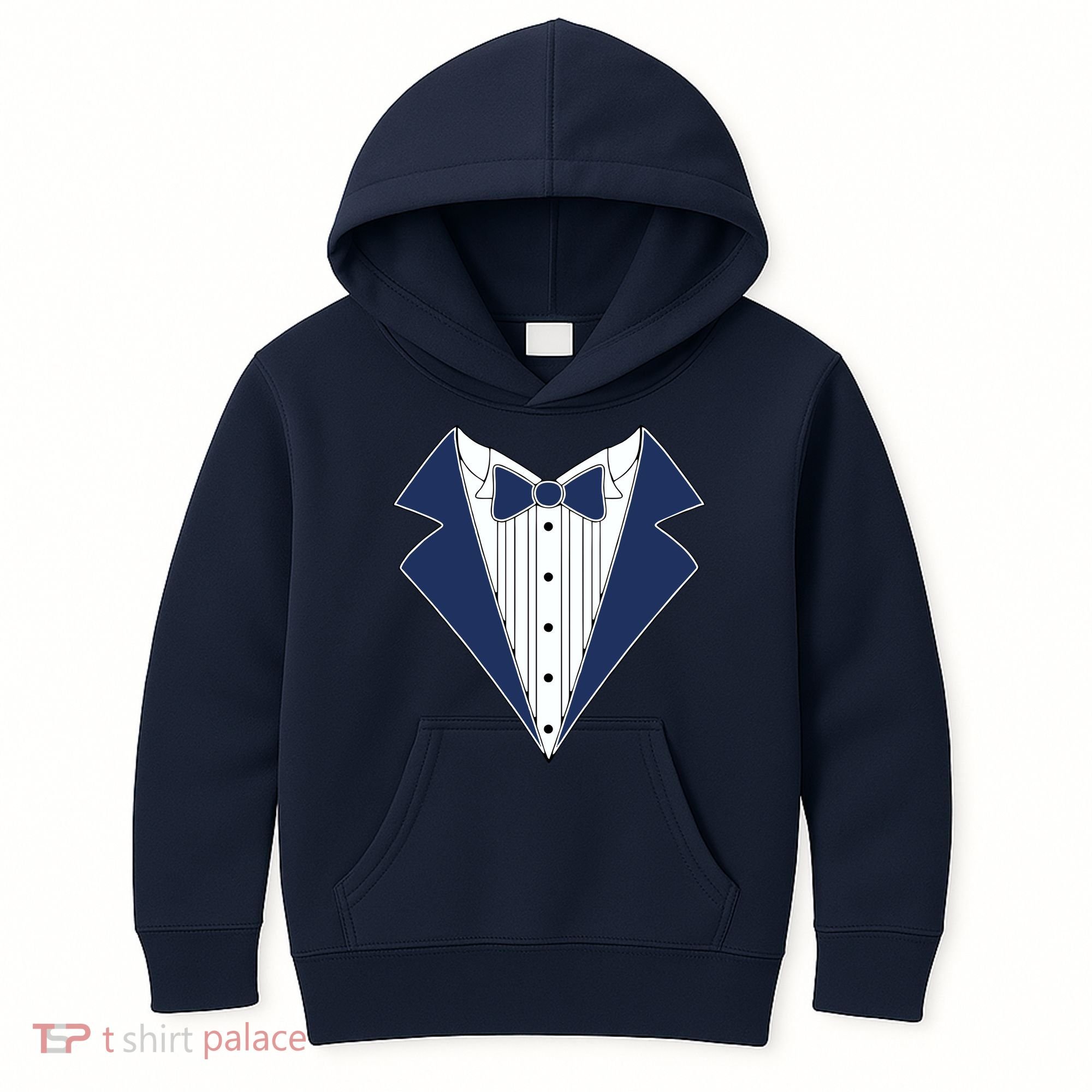 Navy Tux Tuxedo Kids Hoodie