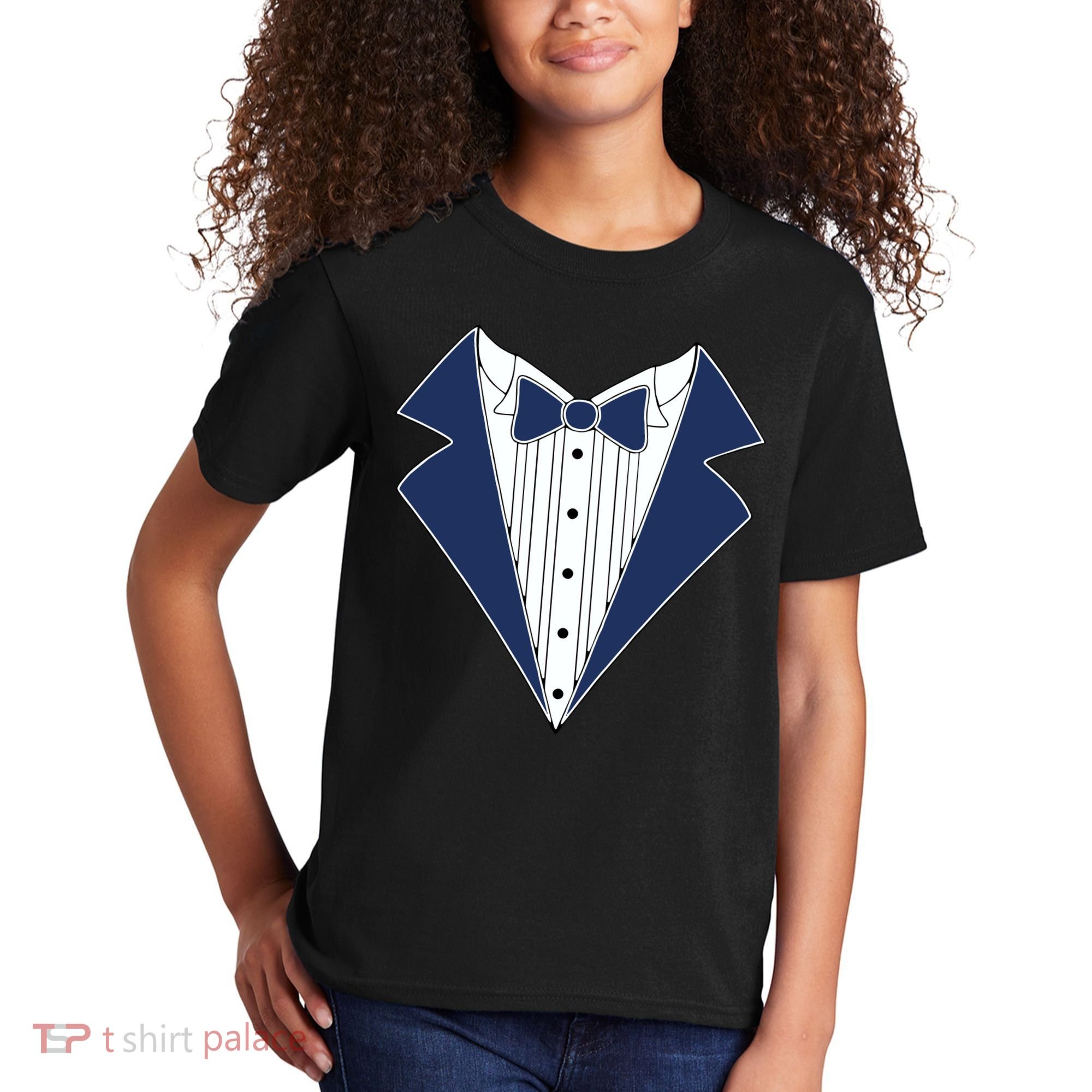 Navy Tux Tuxedo Kids T-Shirt