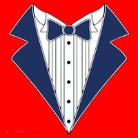 Navy Tux Tuxedo Santa Hat thumb 1